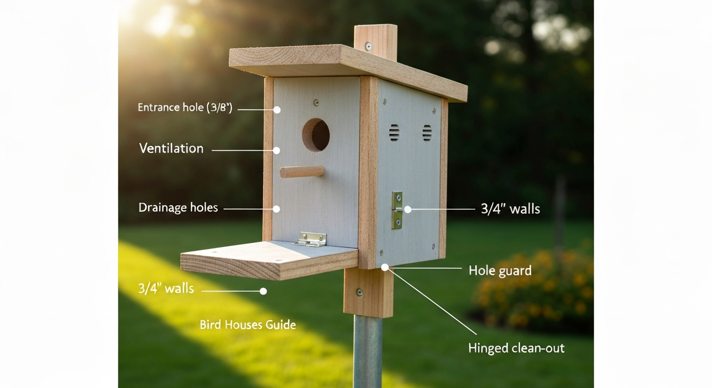 What Makes a Good Bird House: Practical Nest Box Guide for Backyard Birders