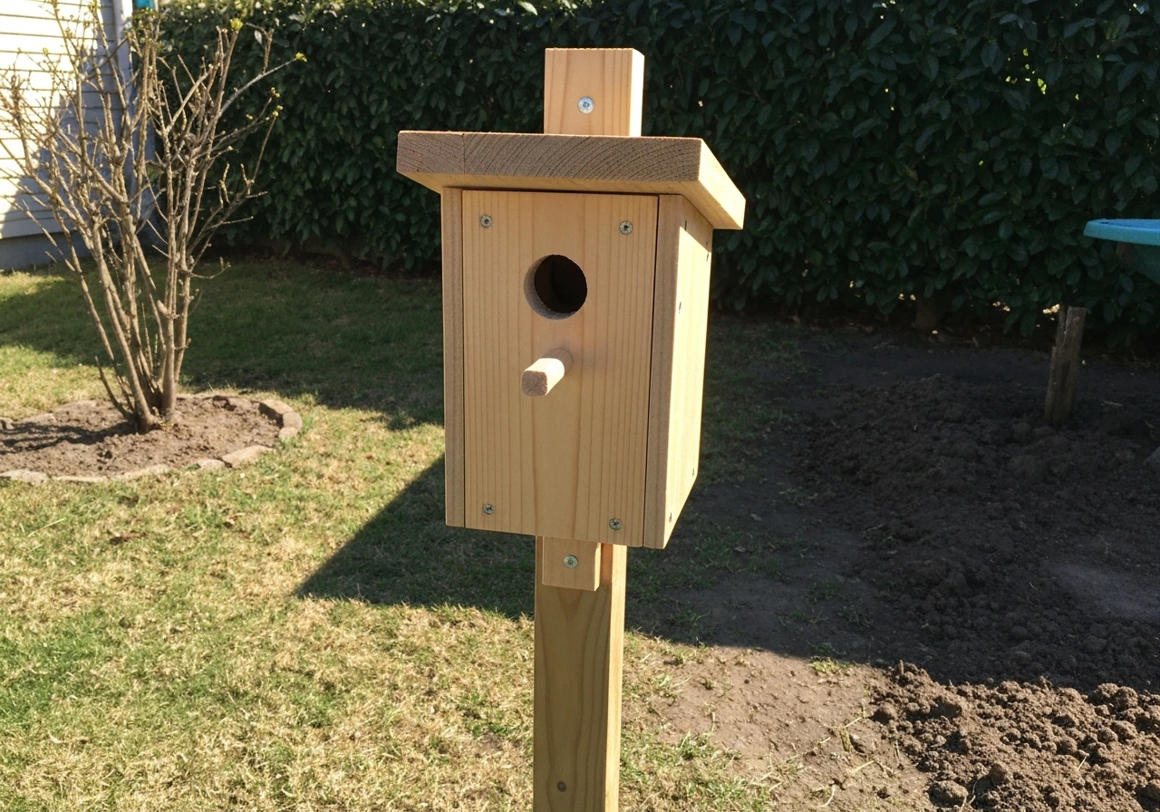 how to install a bird house