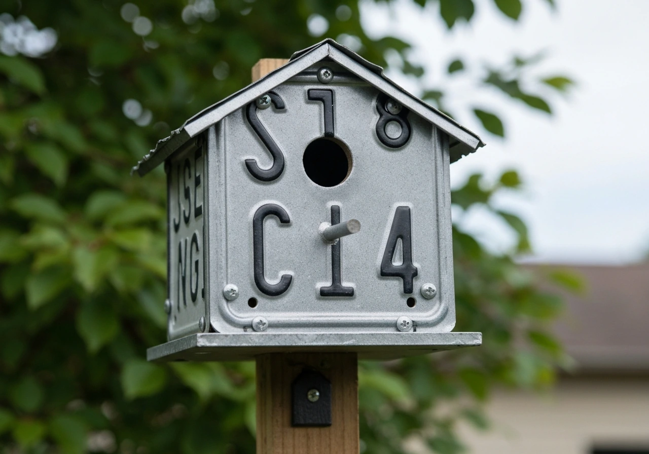 Bird Houses Made Out of License Plates: DIY Guide